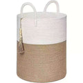 Wooven decorative laundry basket