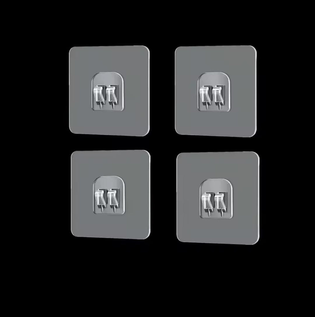 Clear self adhesive hook
