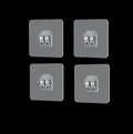 Clear self adhesive hook