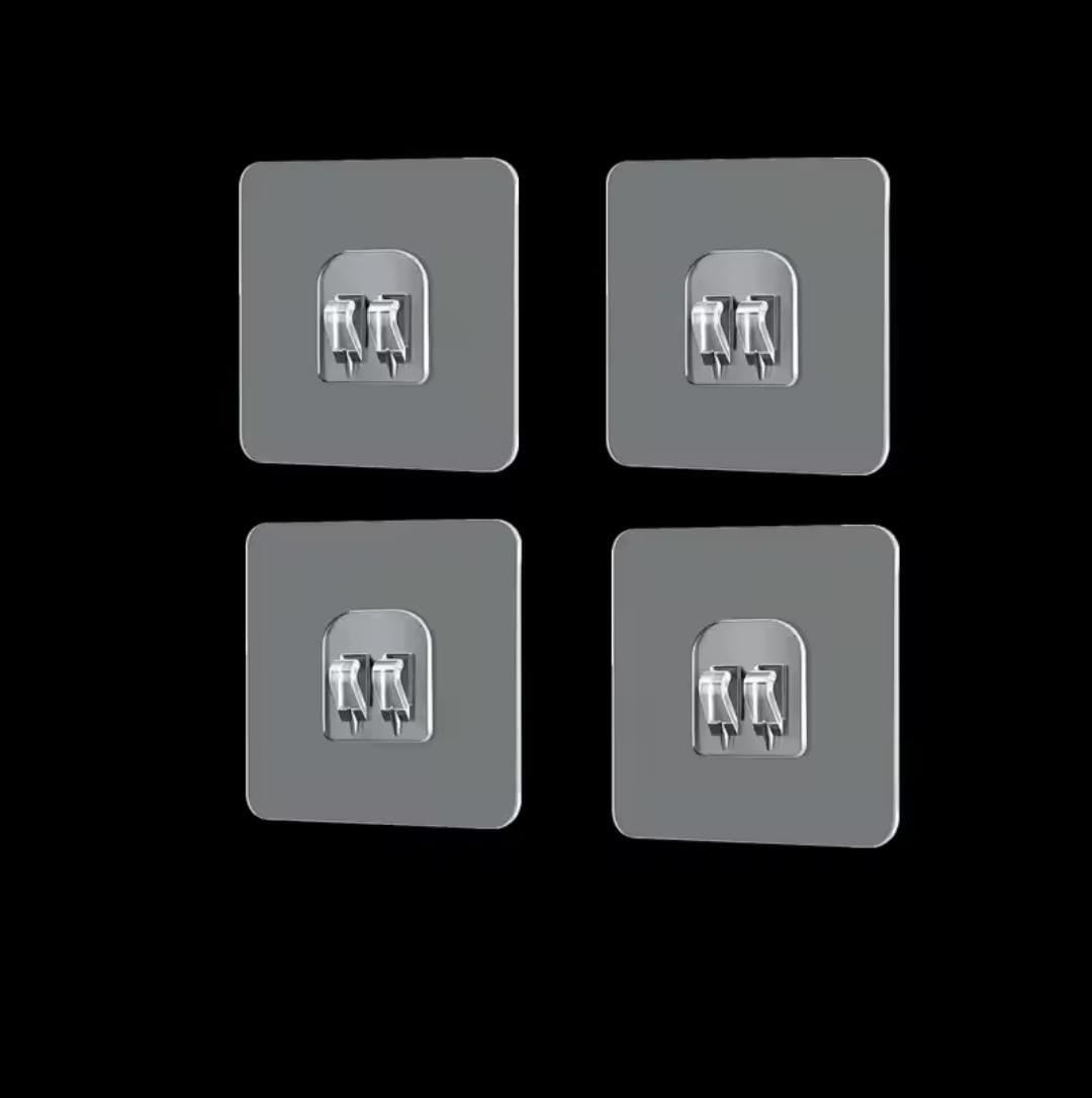 Clear self adhesive hook