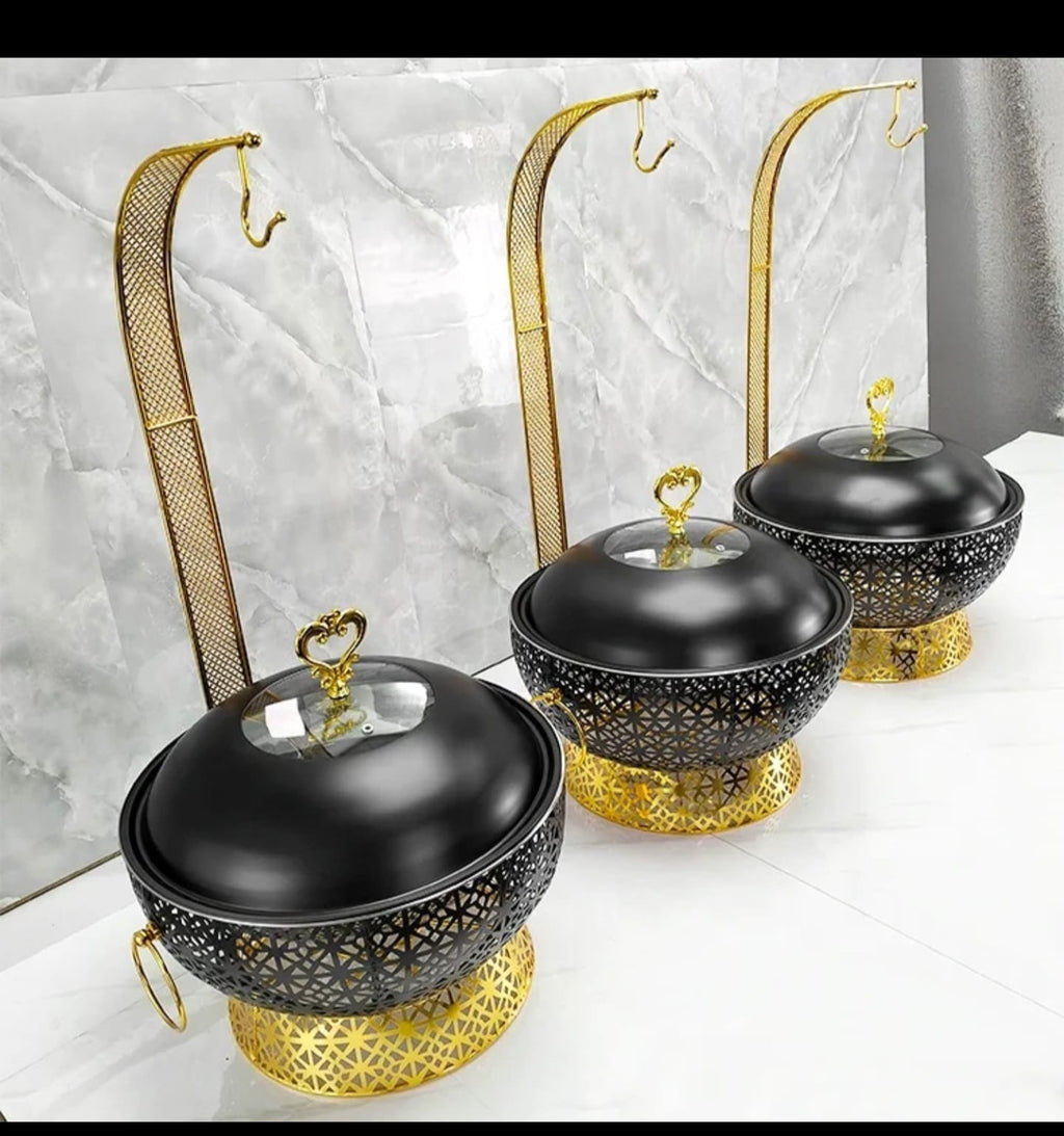 8.OL Round Chaffing Dish Hanging Buffet Food warmer.