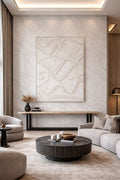 ✨Sculptural textured wall art featuring modern geometric patterns that create depth and visual interest.
