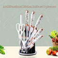 Kitchen Knife 9pcs Acrylic Knife Holder Stainless Steel Slicing Knife Bread Knife Fruit Knife Chef Knife Kitchen Knife