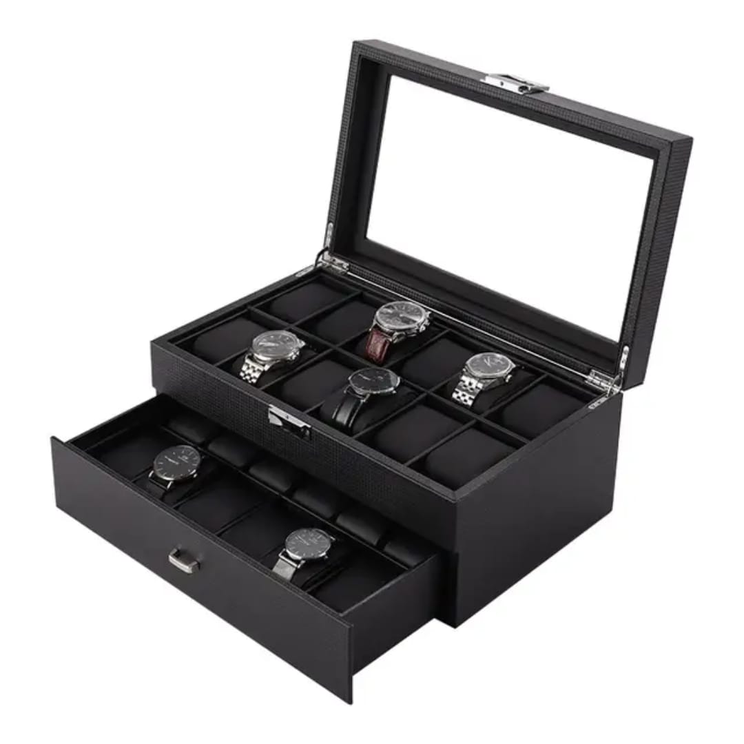 24 slots leather watch organizer