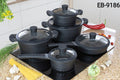 Edenburg 10pc Cookware Set(Black)