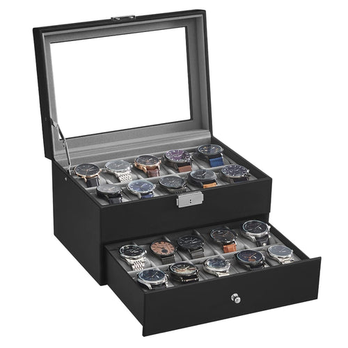 20 slots leather watch organizer