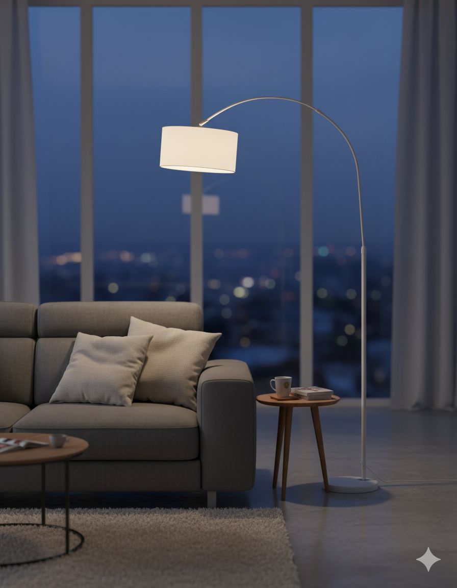 Modern Adjustable Arc Floor Lamp 🖤