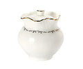 Classy sugar dish with gold rim