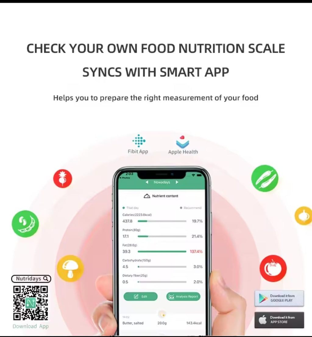 Bluetooth Digital Kitchen Weighing Scale