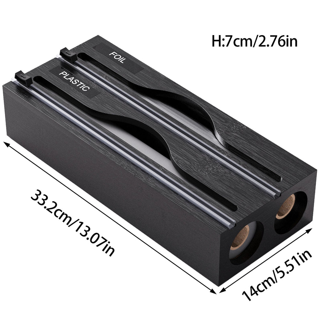 2in1 Bamboo wrap dispenser with cutter