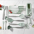 High quality 17pc food grade silicone kitchen utensil set.