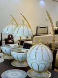 Egg Shaped Round Chaffing Dish Hanging Buffet Food warmer.