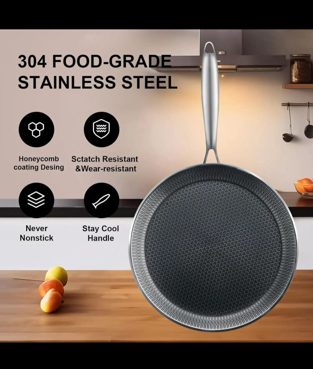 Flat Skillet Griddle Pan for  Pancakes / Chapati/ Eggs / Pizza
