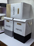 Big size Multipurpose foldable storage/ Laundry baskets with rope handles