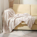 Leaf pattern micro fiber throw blanket
