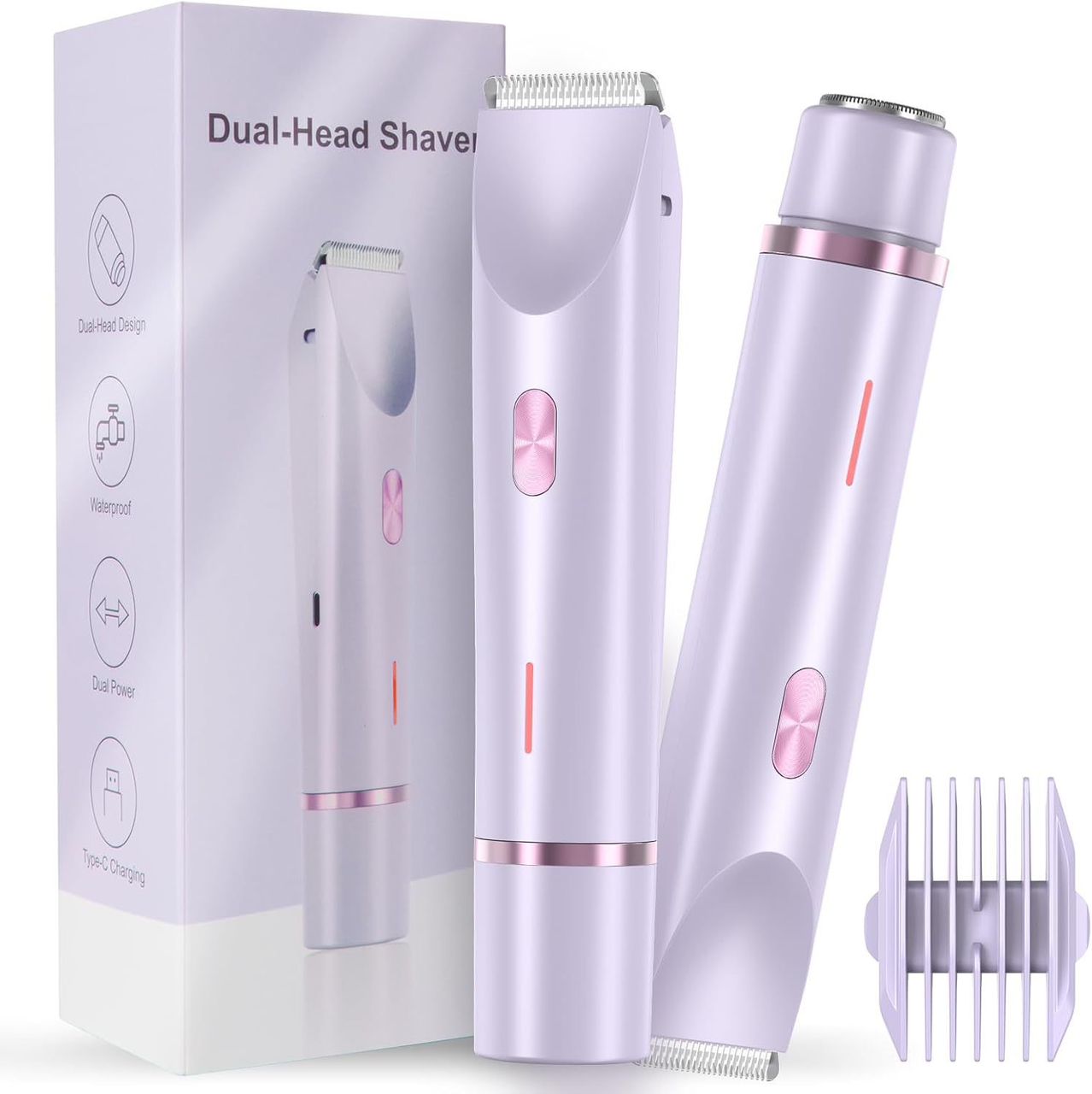 2 in 1 Rechargeable dual head shaver with smoothener